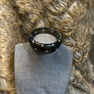 Black and white lite bangle bracelet.